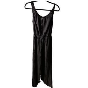 NWT Zara Black Wide Leg Jumpsuit Sz M